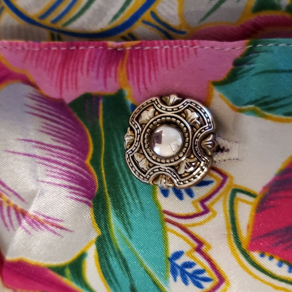 Vintage Victoria's Secret Gold Label Sleep Shirt Bright Rose Floral S - Picture 10 of 11